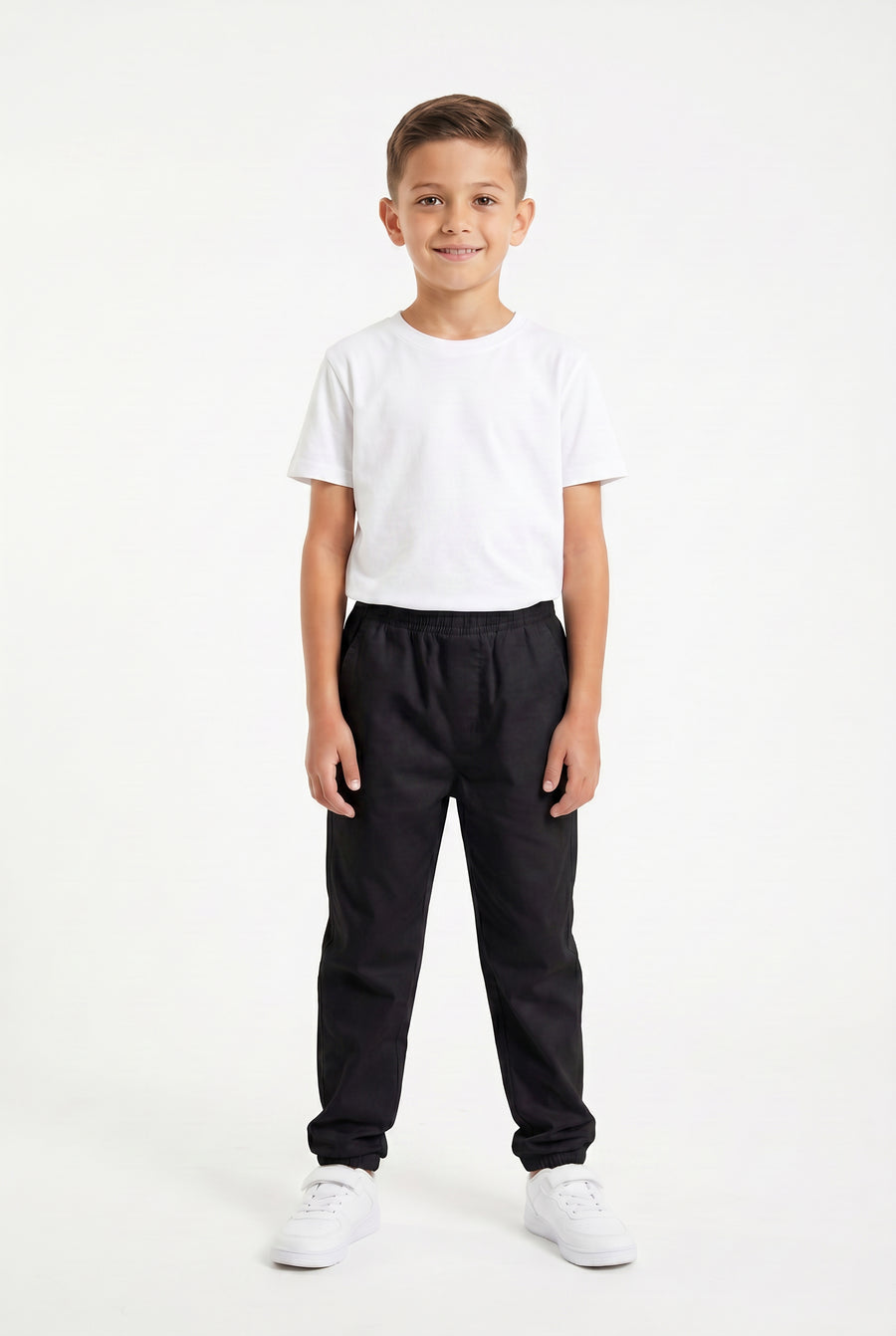 Kids Black Cuffed Trouser 22