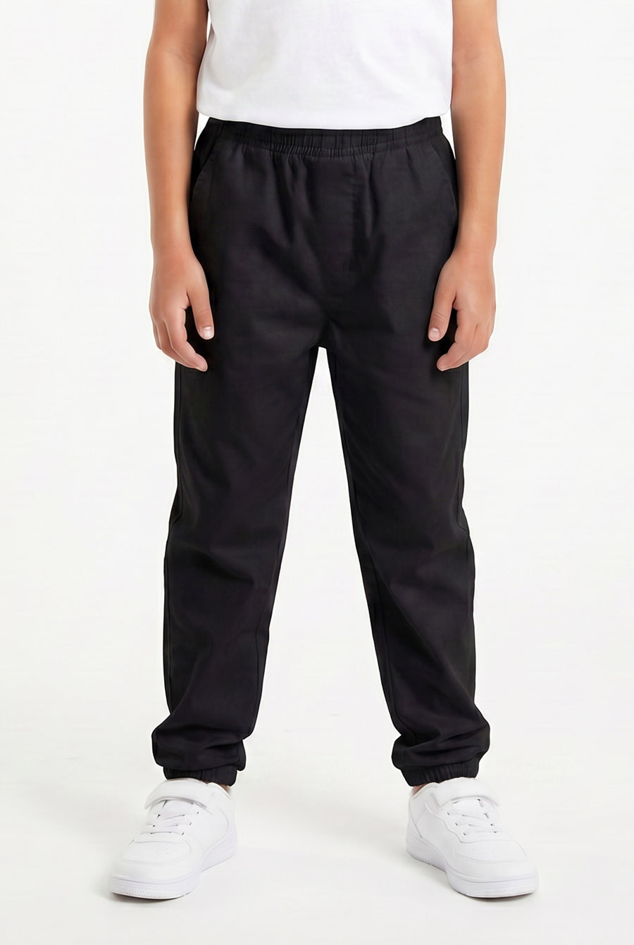 Kids Black Cuffed Trouser 22