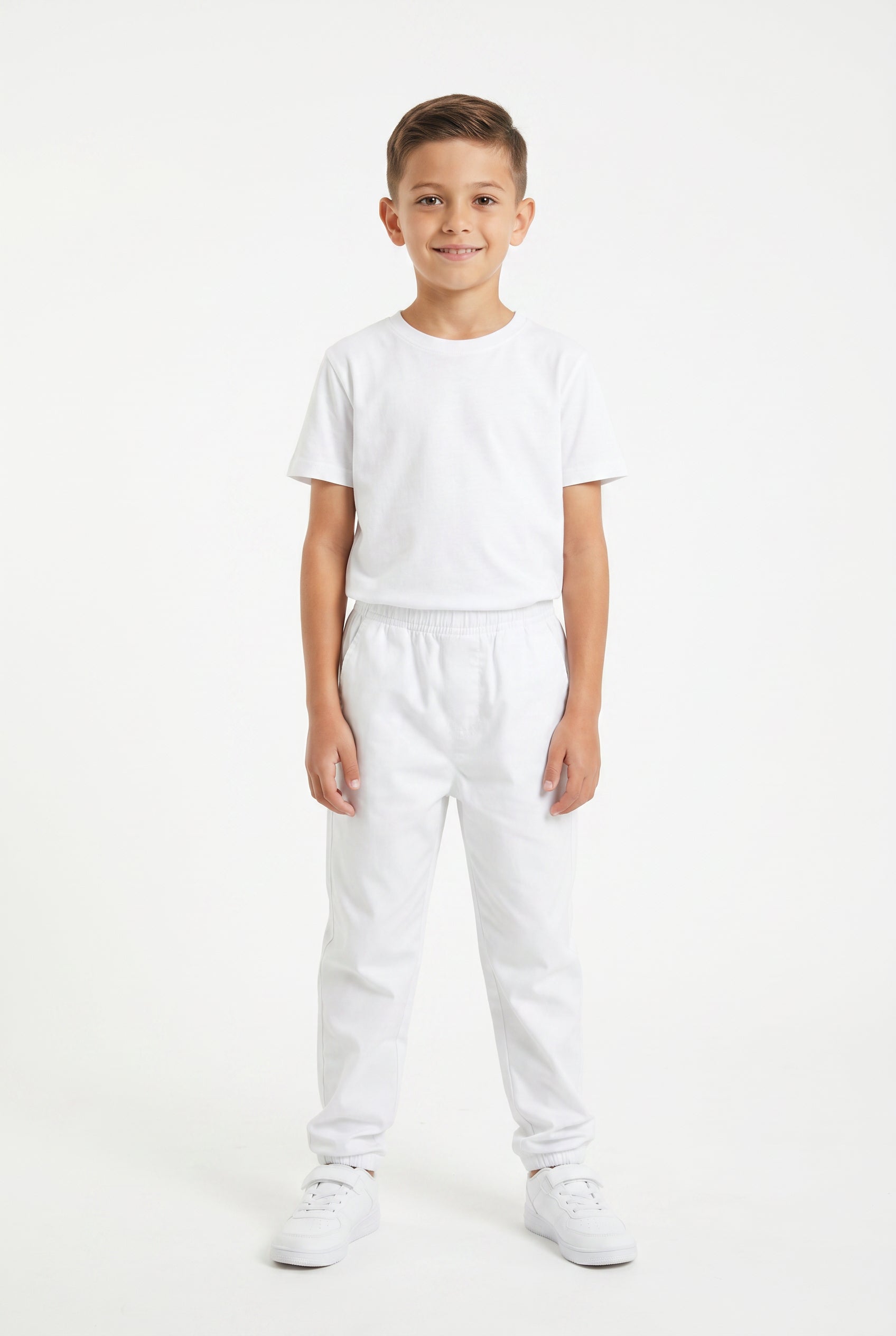 Kids White Cuffed Trouser 22
