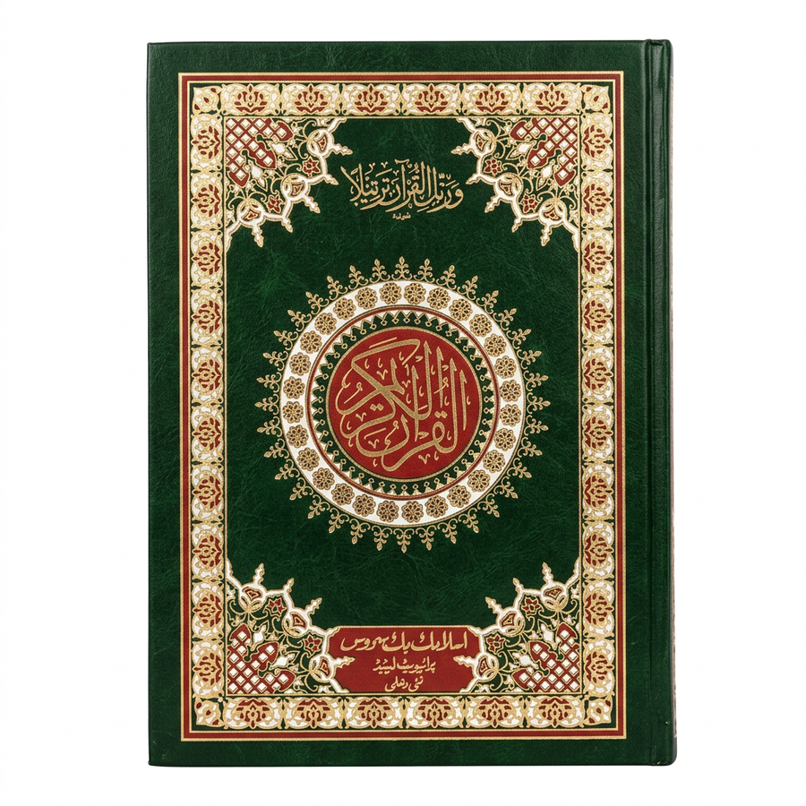 Al Quran At-Tanzeel 13 lines Indo Pak Script Ref 3 - Green