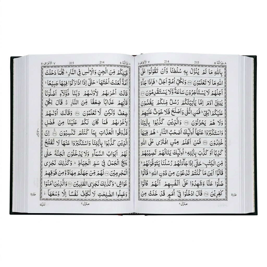 Al Quran At-Tanzeel 13 lines Indo Pak Script Ref 3 - Green
