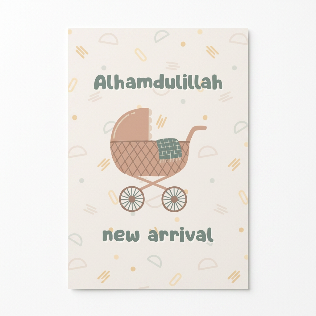 Alhamdulillah New Arrival Pram Card