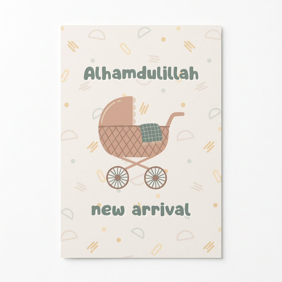 Alhamdulillah New Arrival Pram Card