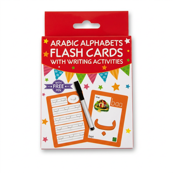 Arabic Alphabets Flash Cards With Writing Activities