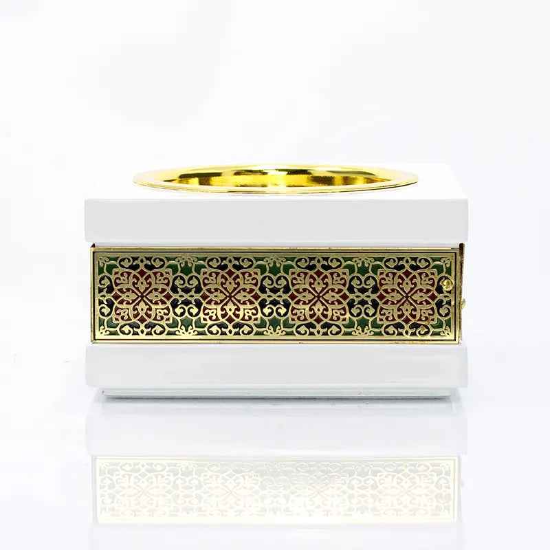 White Designer Bukhoor Burner 00883