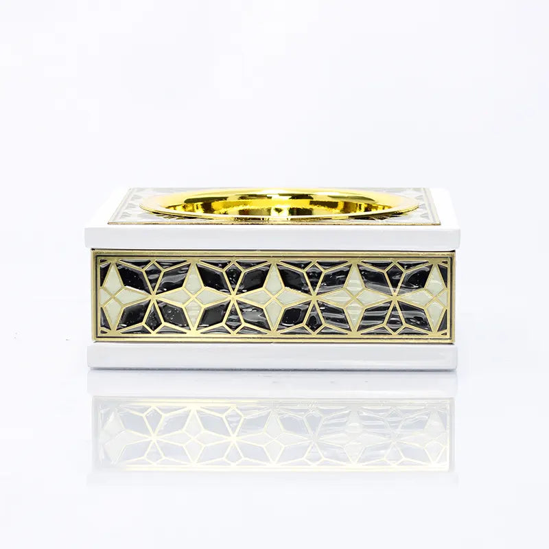 White Designer Bukhoor Burner 00887