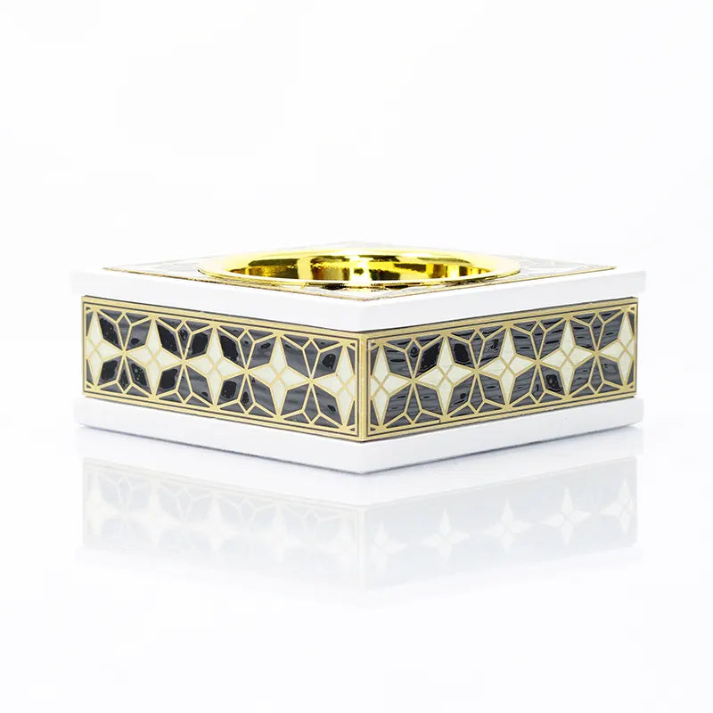 White Designer Bukhoor Burner 00887