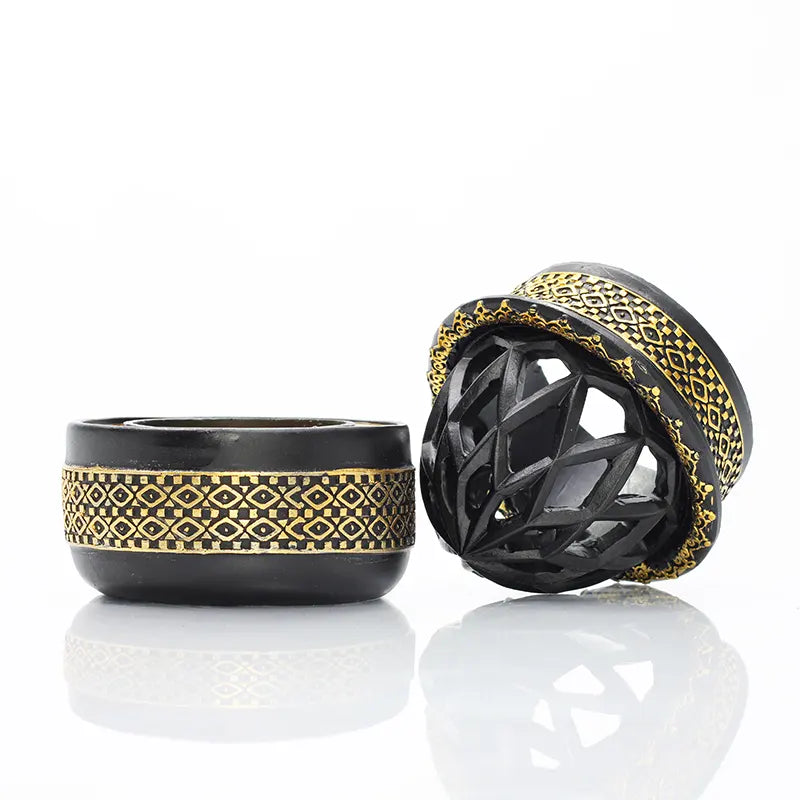 Circular Black and Gold Burner  10138