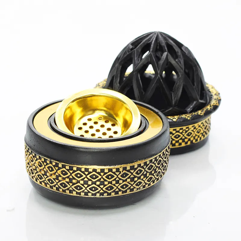Circular Black and Gold Burner  10138