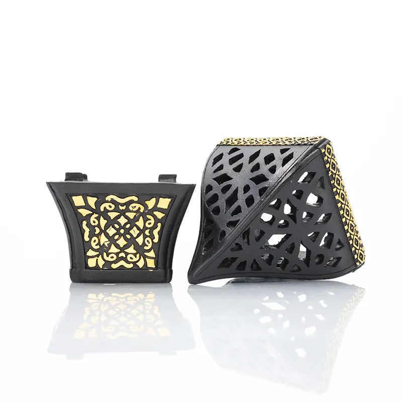 Triangular Black and Gold Burner 10140
