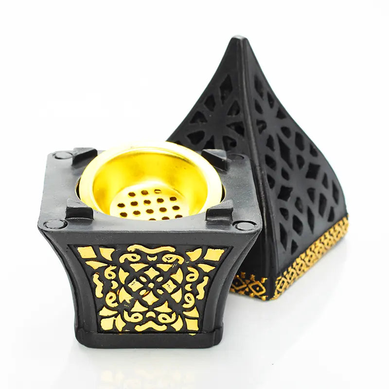 Triangular Black and Gold Burner 10140