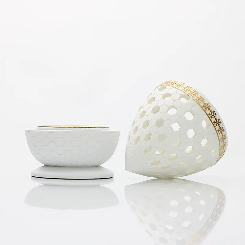 Modern White Teardrop Burner H7517