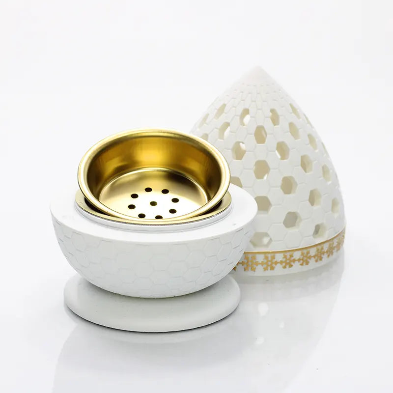Modern White Teardrop Burner H7517