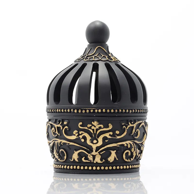 Patterned Black Circle Bukhoor Burner H7518