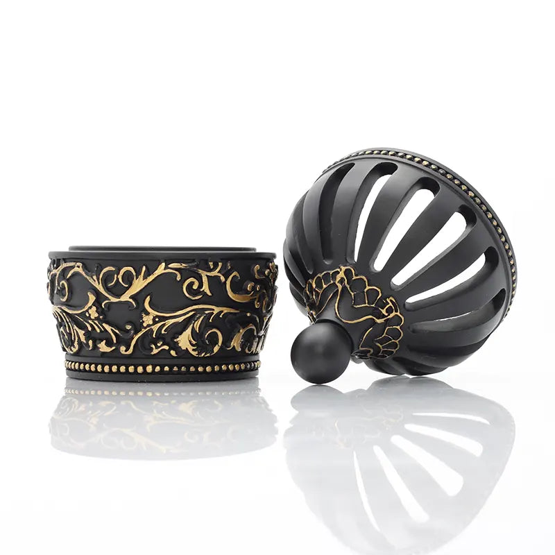 Patterned Black Circle Bukhoor Burner H7518