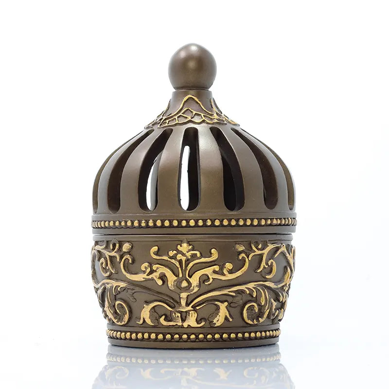 Patterned Champagne Circle Bukhoor Burner H7518