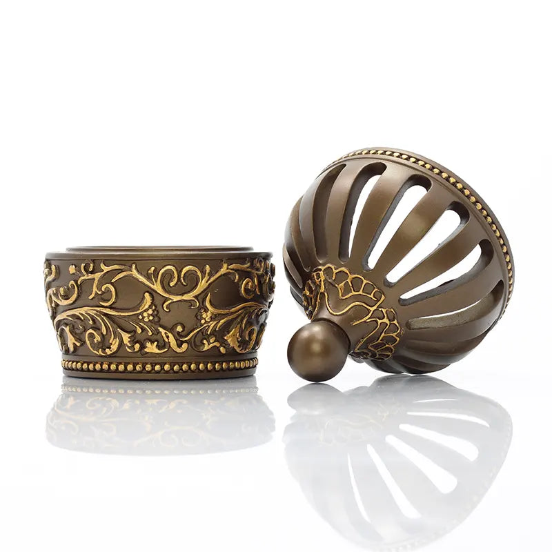 Patterned Champagne Circle Bukhoor Burner H7518