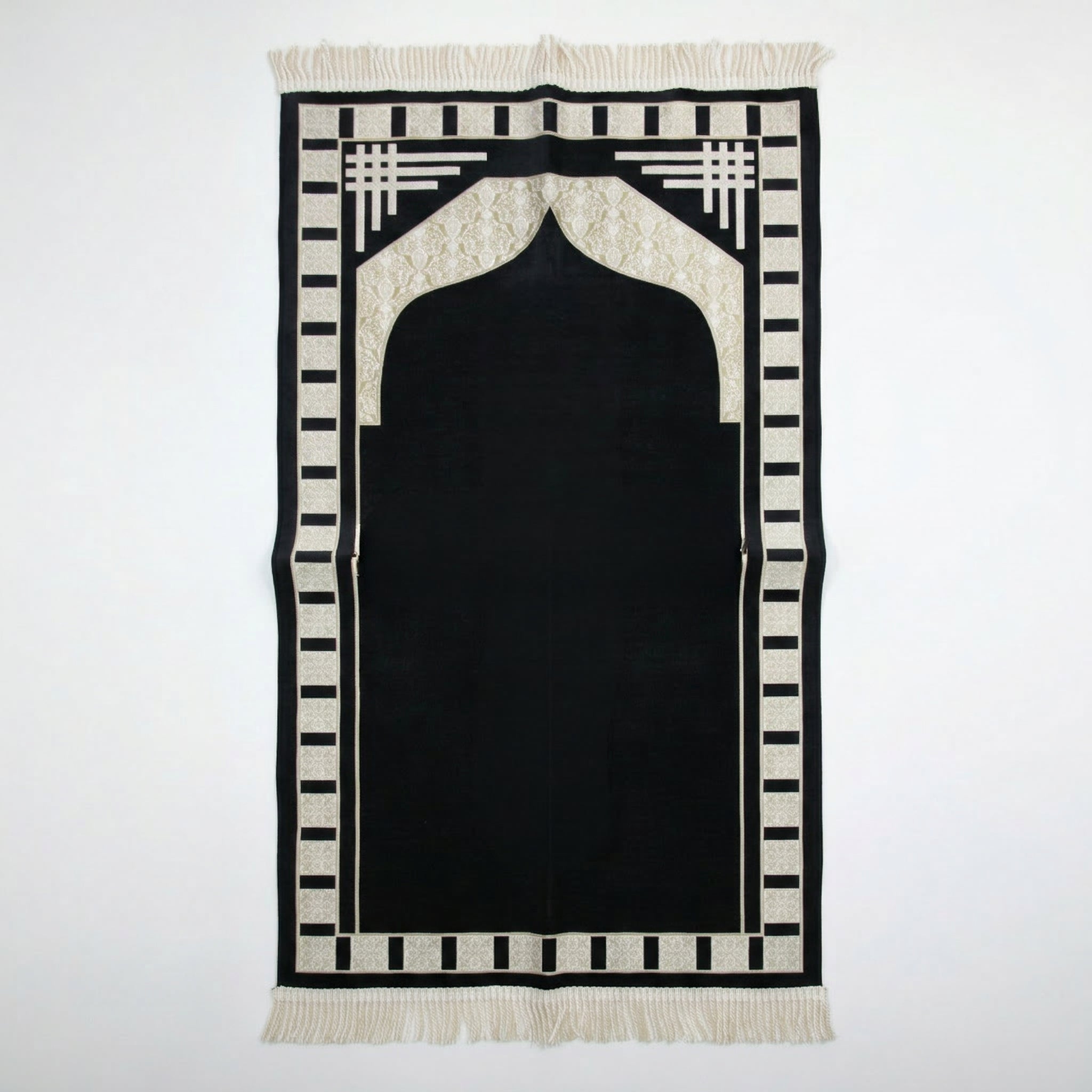 Luxury Chenille Prayer Mat 7045-11 Black