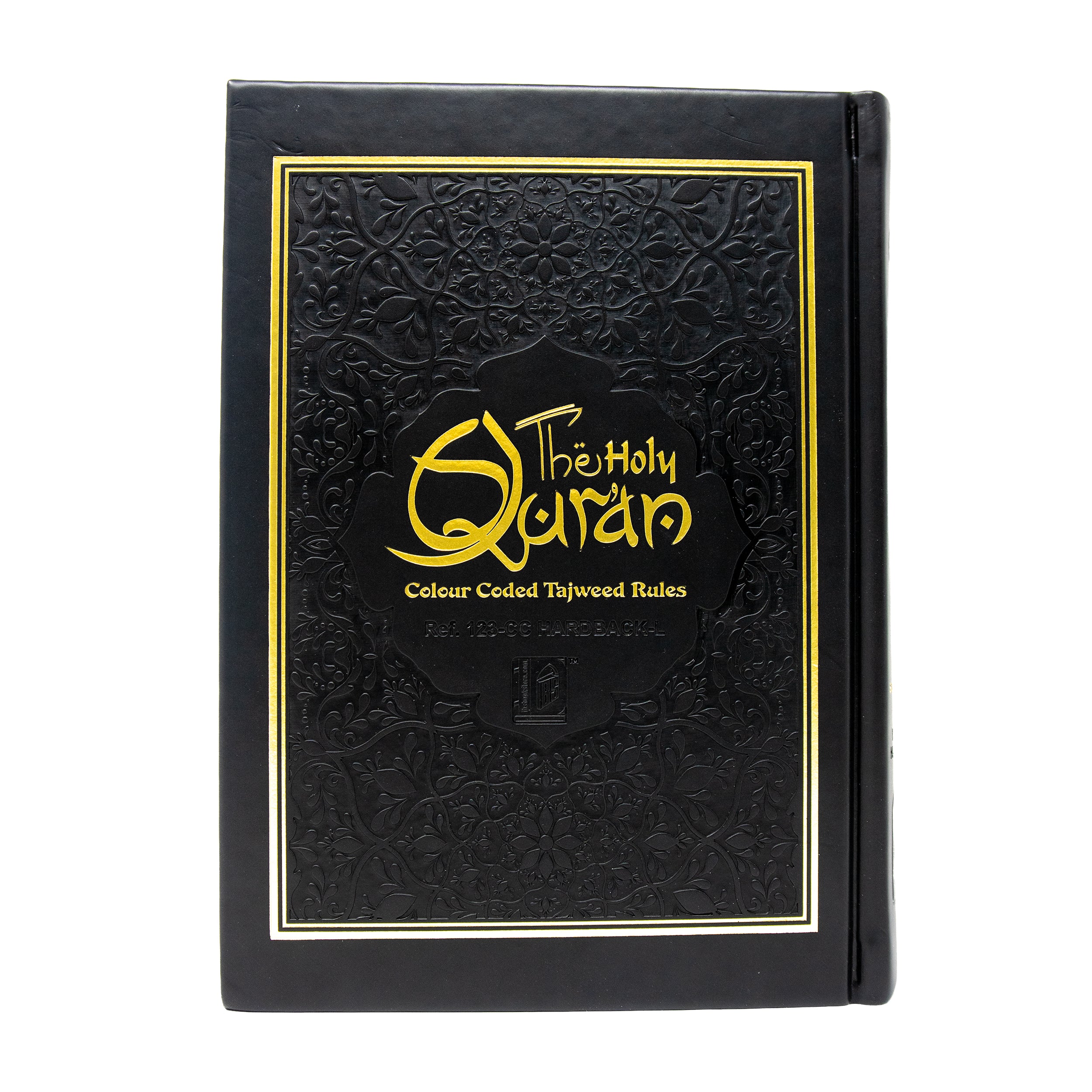 The Holy Quran Colour Coded Tajweed Rules Black and Gold 123-CC