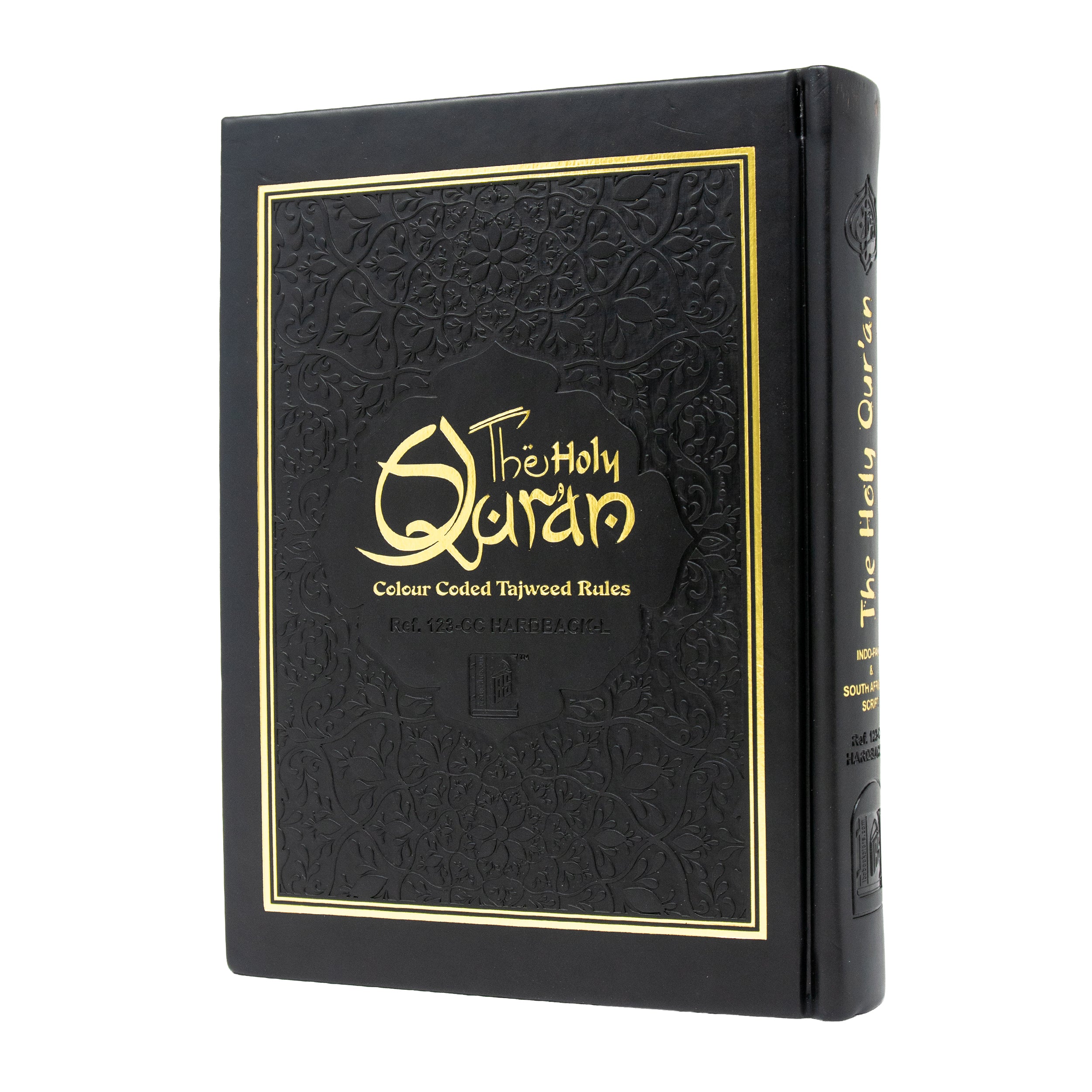 The Holy Quran Colour Coded Tajweed Rules Black and Gold 123-CC