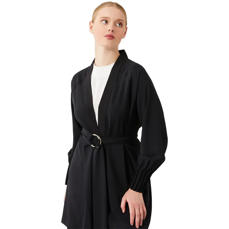 Women Two Piece Black Co Ord Set