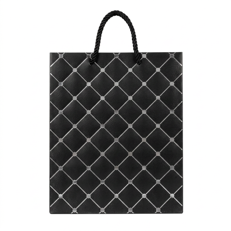 Black & Silver Diamond Gift Bag