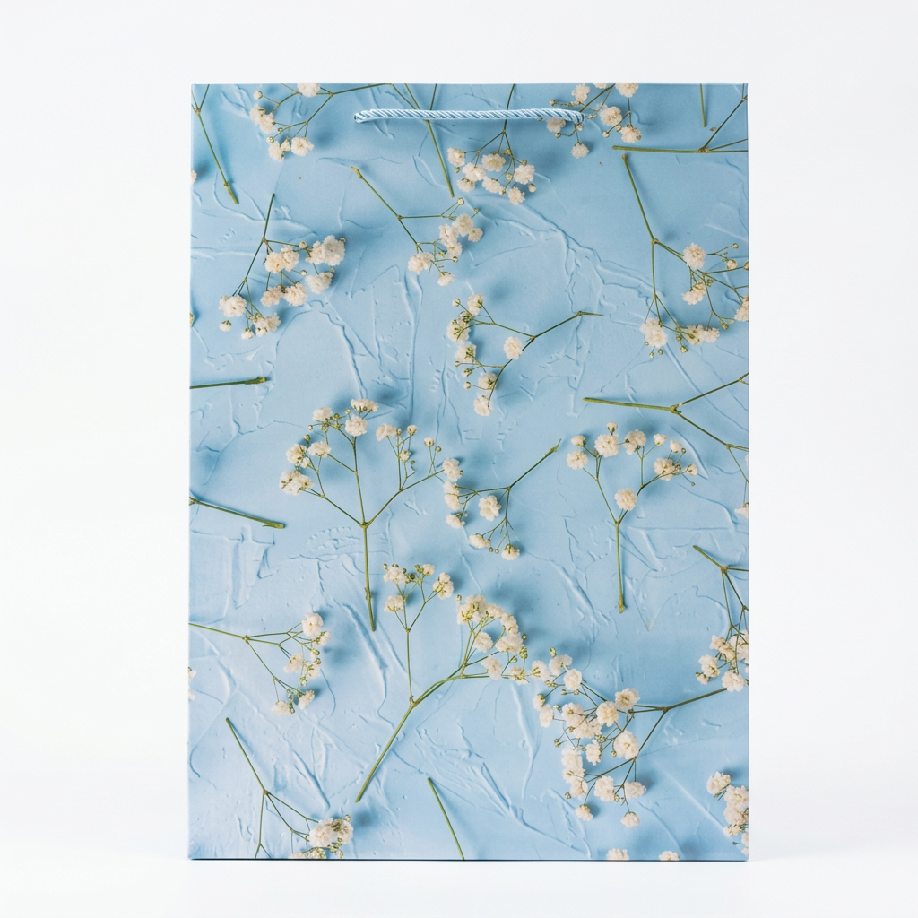 Blue Floral Gift Bag