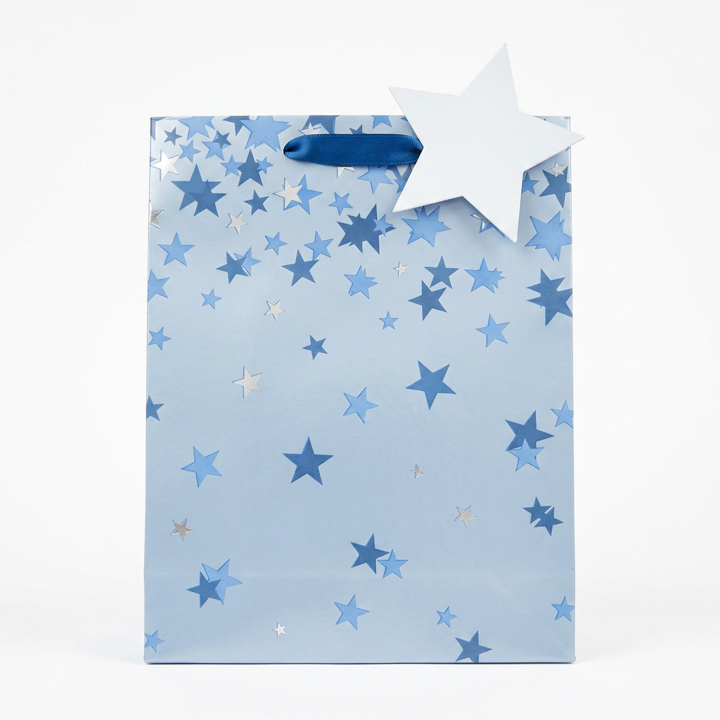 Blue & Silver Star Gift Bag