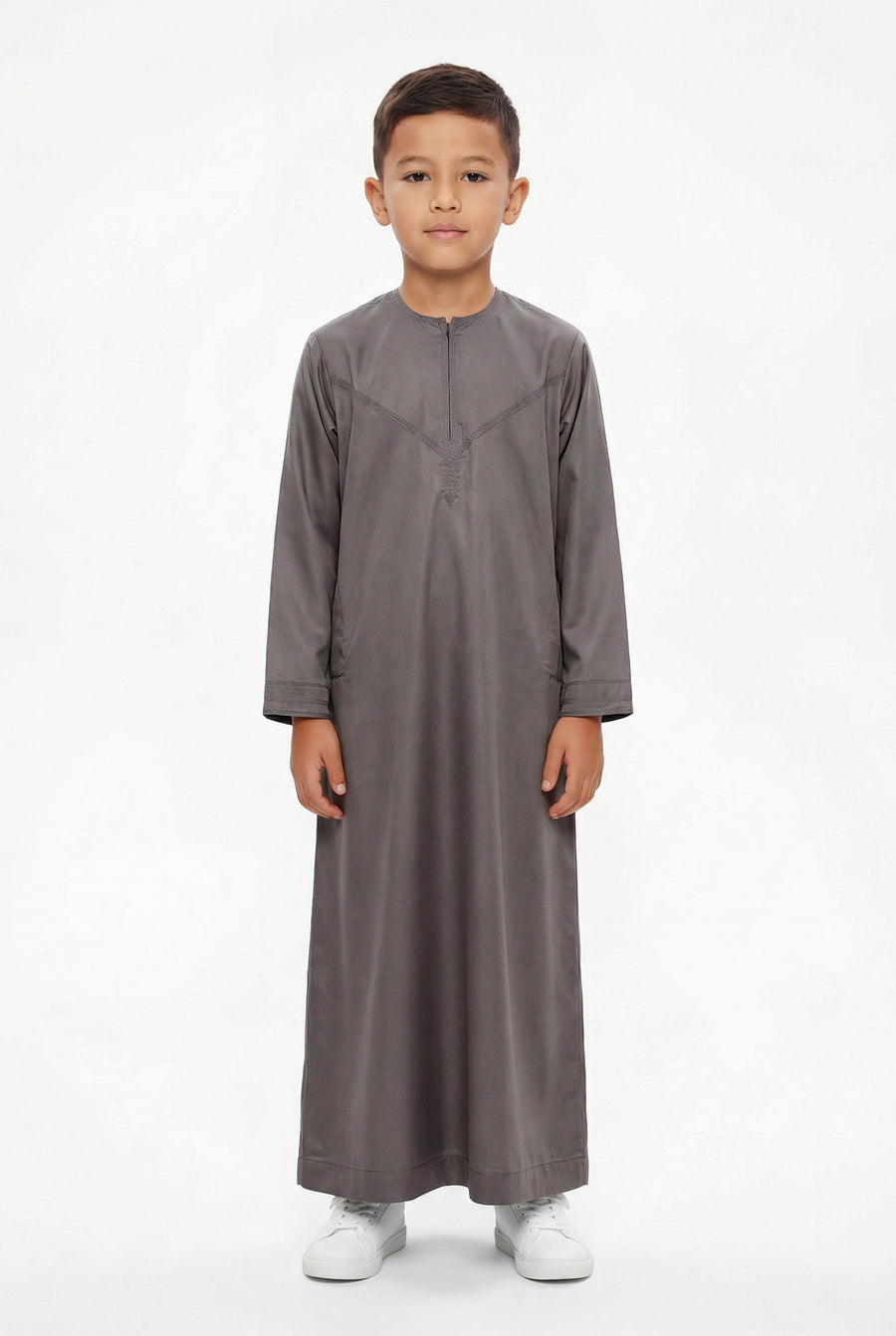 Boys Omani Thobe Charcoal Grey AMS 1501 Col 8