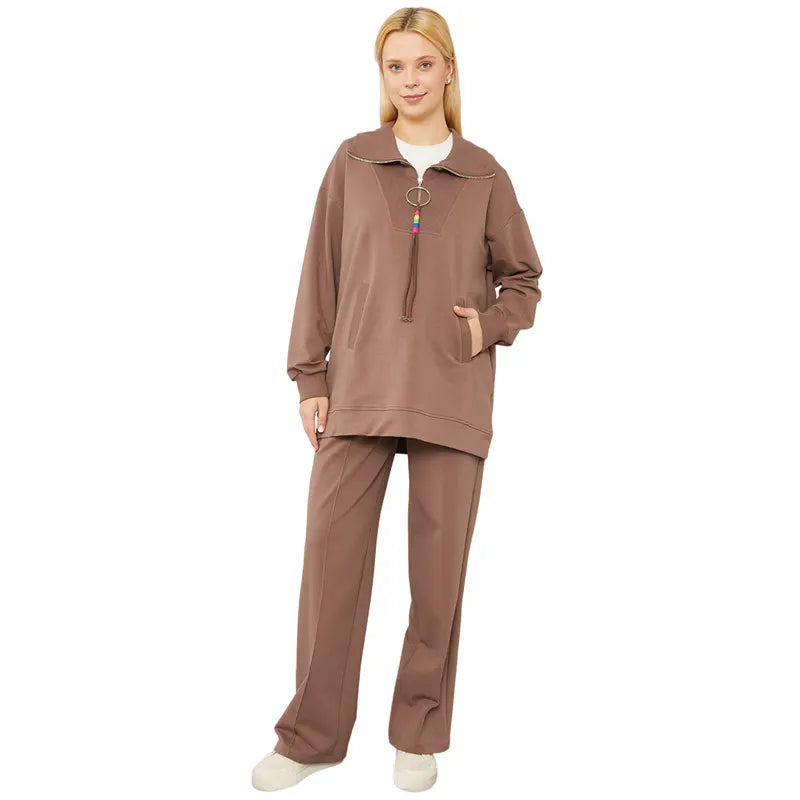 Women Brown Co Ord Set