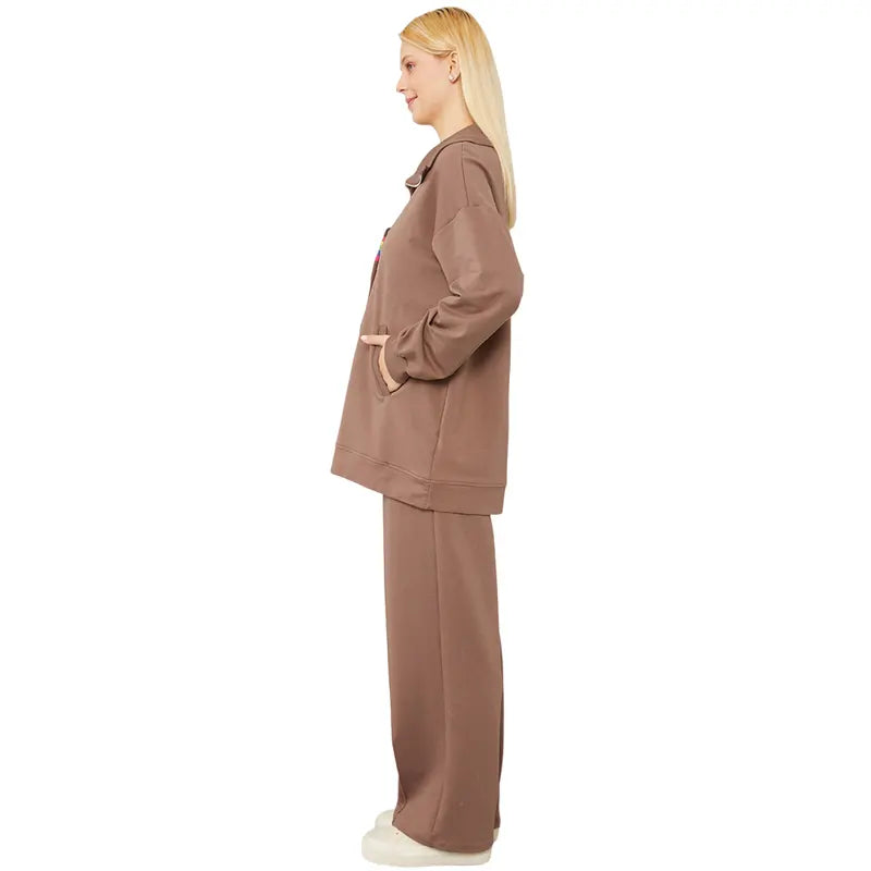Women Brown Co Ord Set