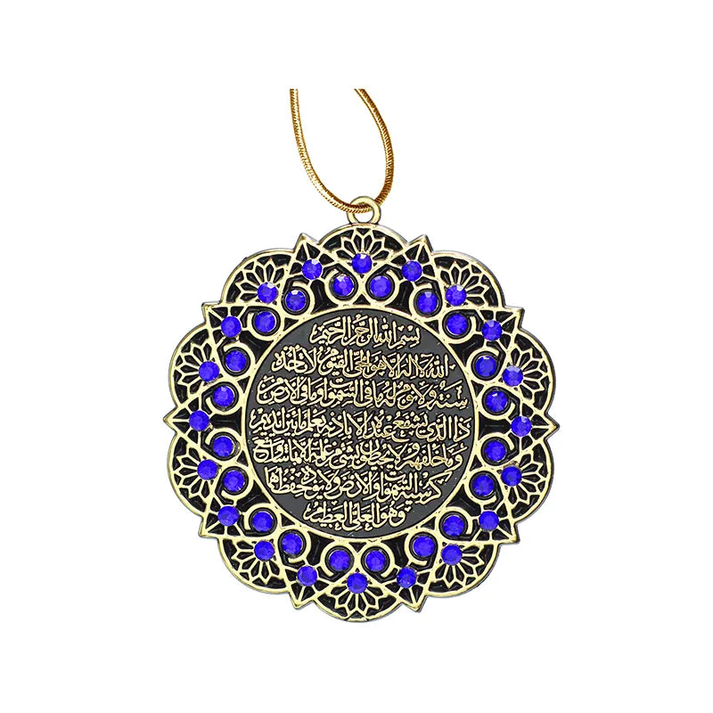 Aytal Kursi Car Hanger Blue Gold Black