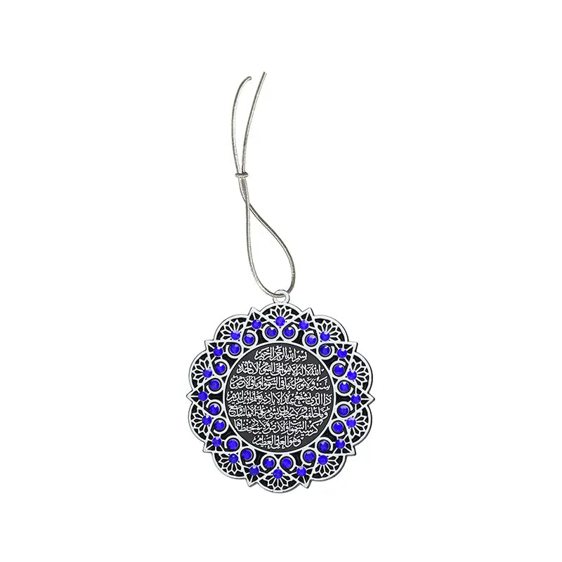 Aytul Kursi Blue Black Silver Car Hanger