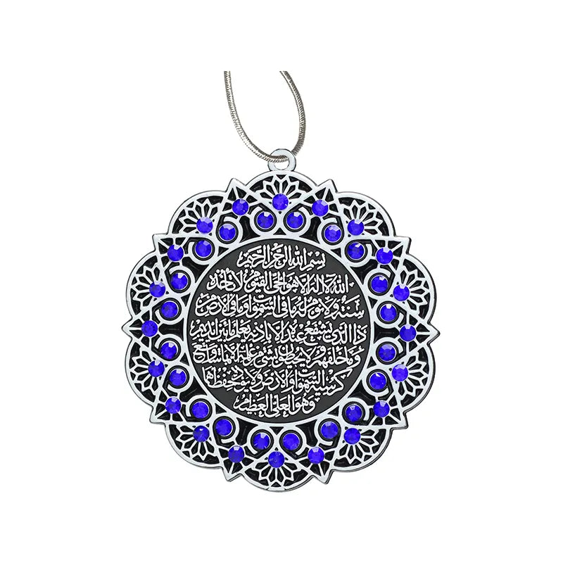 Aytul Kursi Blue Black Silver Car Hanger