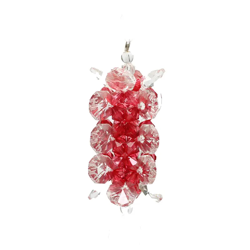 White and Red Diamond Car Hanger