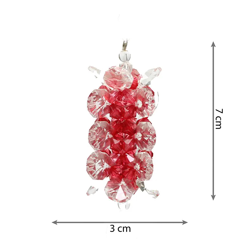 White and Red Diamond Car Hanger