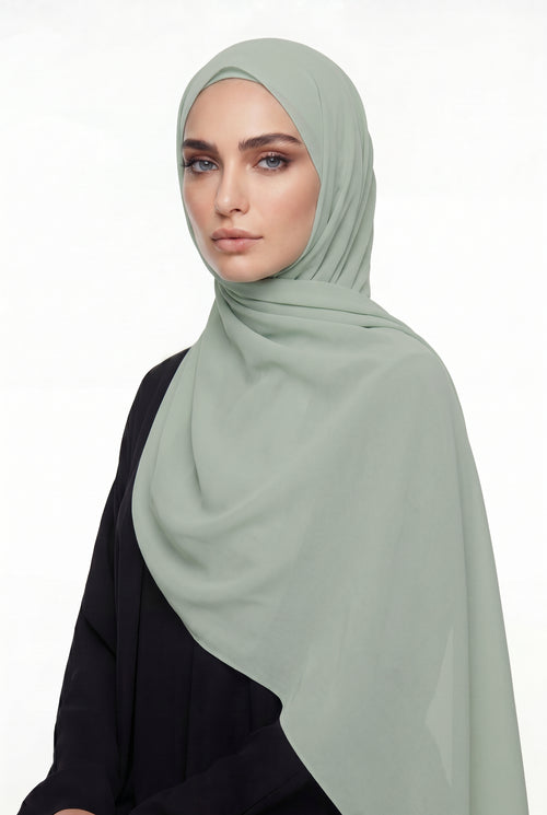 Misty Jade Chiffon Hijab Col 152