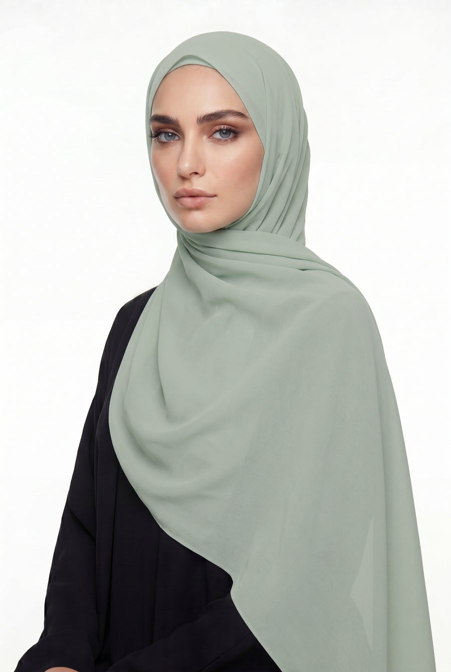 Misty Jade Chiffon Hijab Col 152