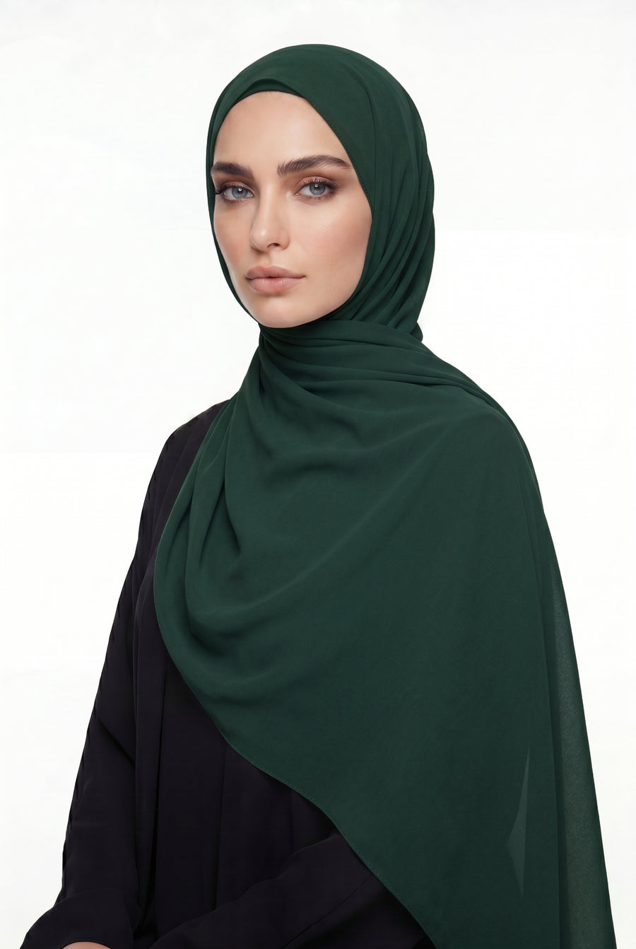 Kamora Green Chiffon Hijab Col 16