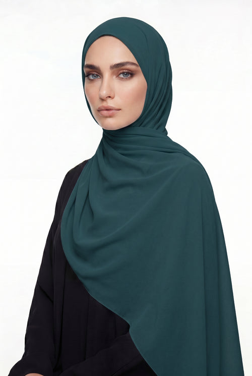 Light Teal Chiffon Hijab Col 21
