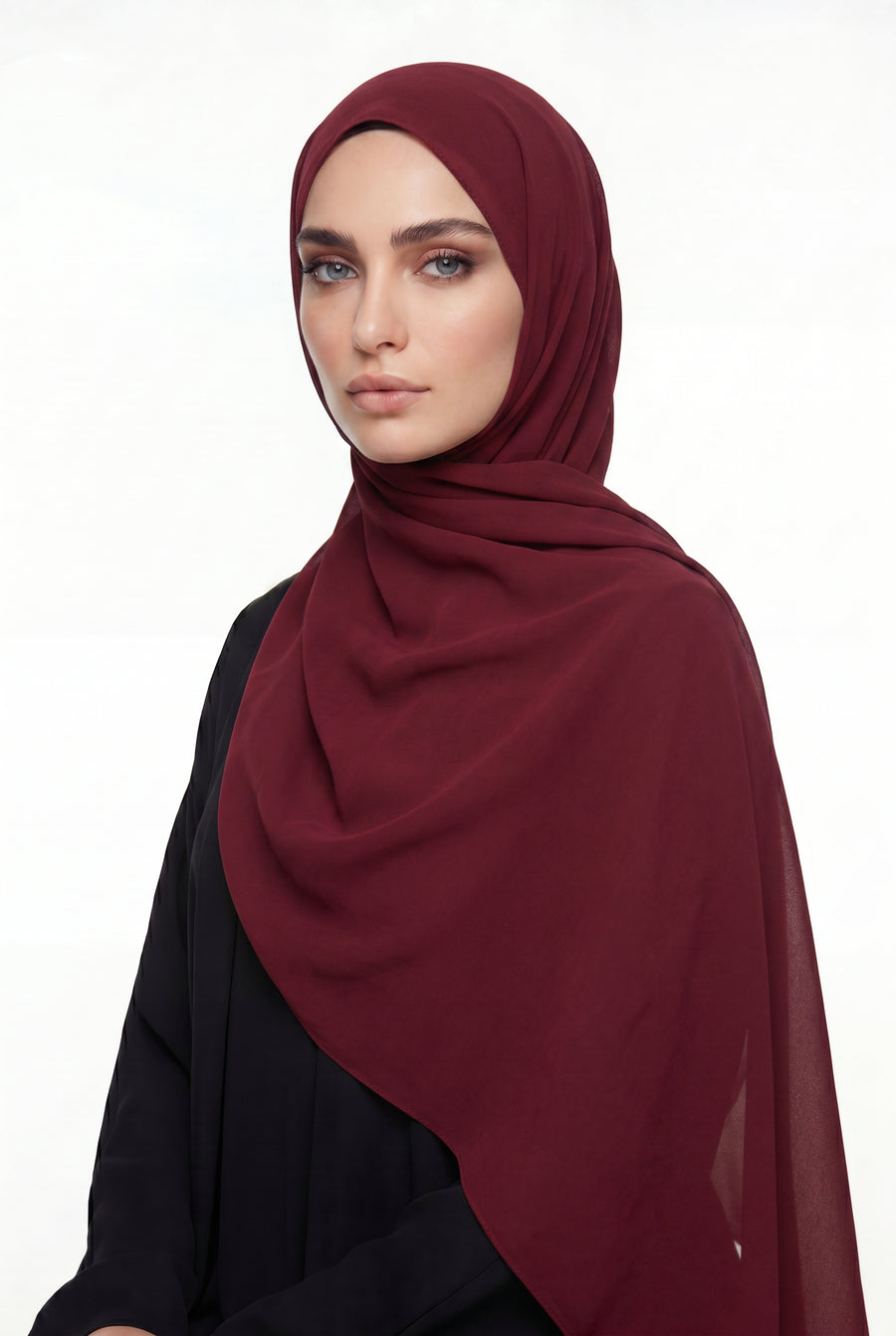 Garnet Chiffon Hijab Col 30