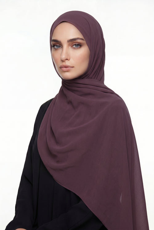 Signal Violet Chiffon Hijab Col 56