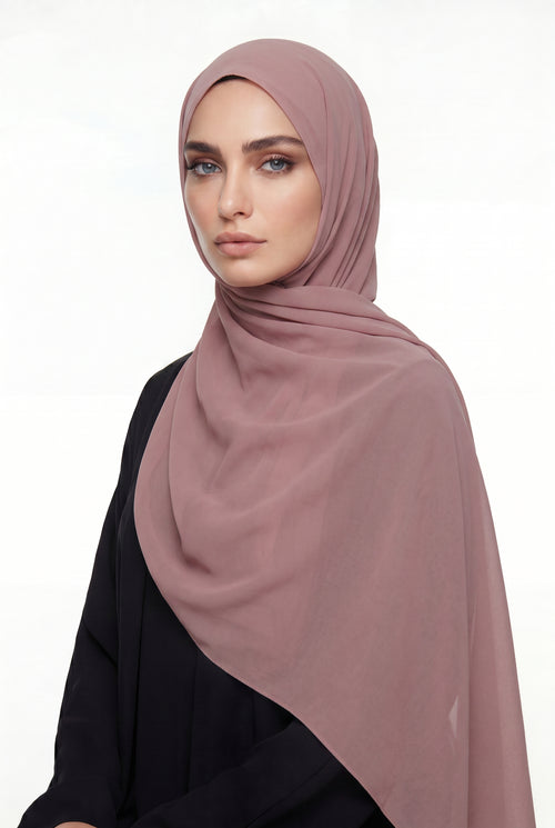 Pastel Pink Chiffon Hijab Col 58