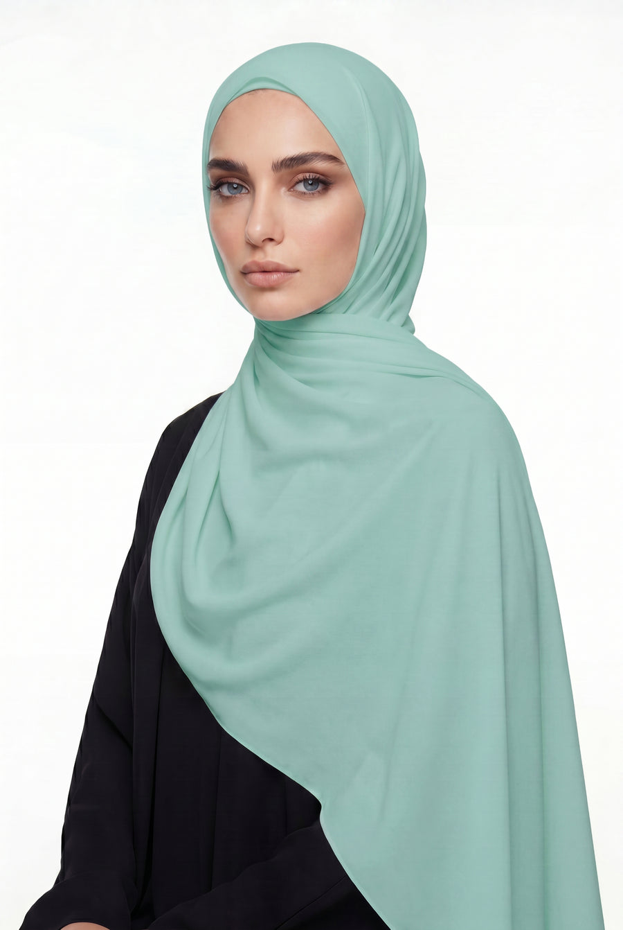 Tiffany Blue Chiffon Hijab Col 69