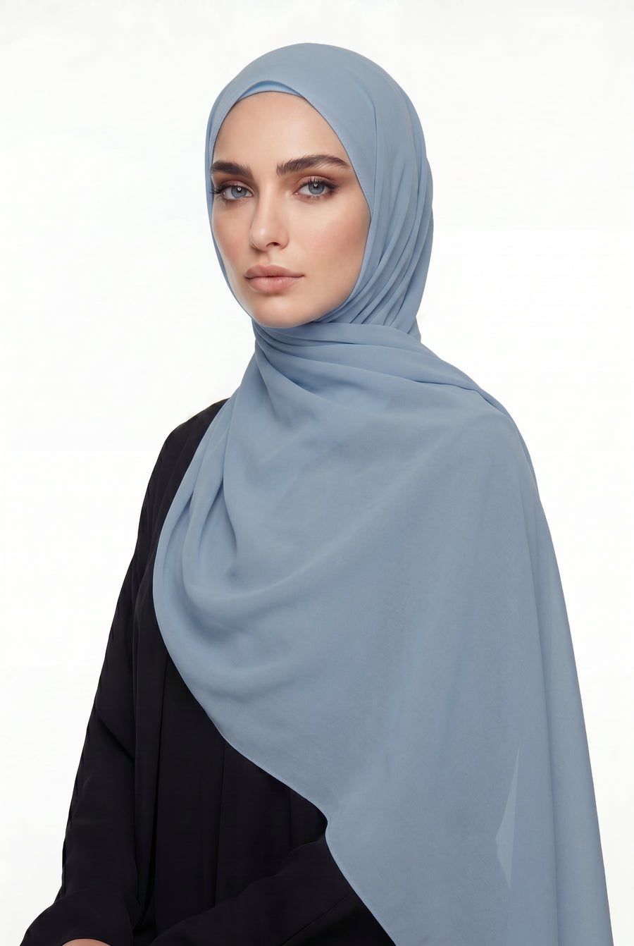 Pigeon Bue Chiffon Hijab Col 76