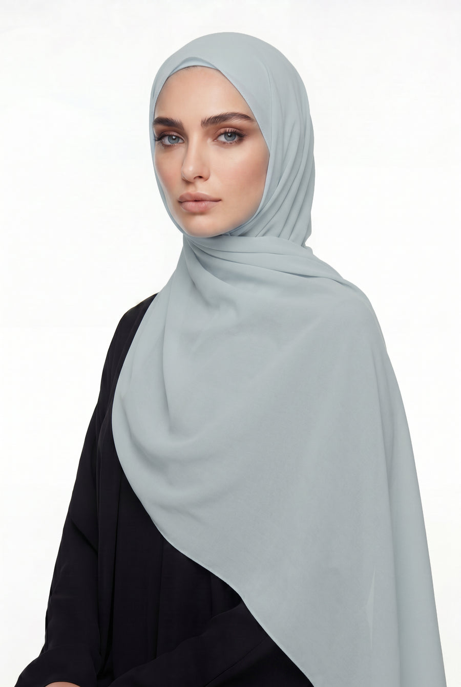 Sky Blue Chiffon Hijab Col 77
