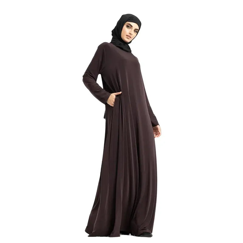 Jersey Chocolate Abaya