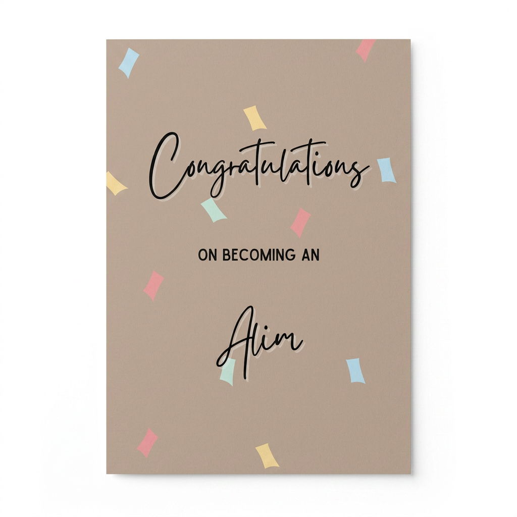 Congratulations On Becoming An Alim Card