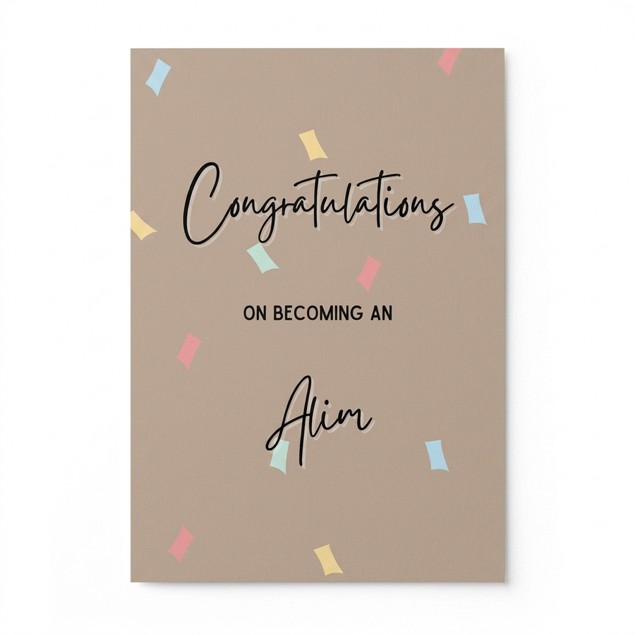 Congratulations On Becoming An Alim Card