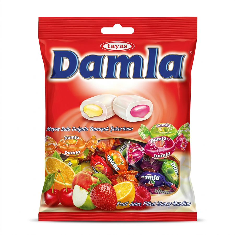 Damla Fruit Juice Filled Chewy Candies